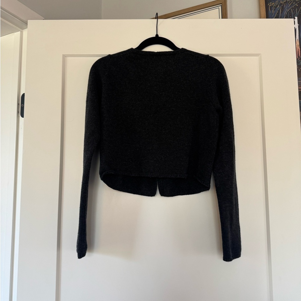 Aritzia Wilfred Basque Sweater - Charcoal Grey Medium - Picture 3 of 5